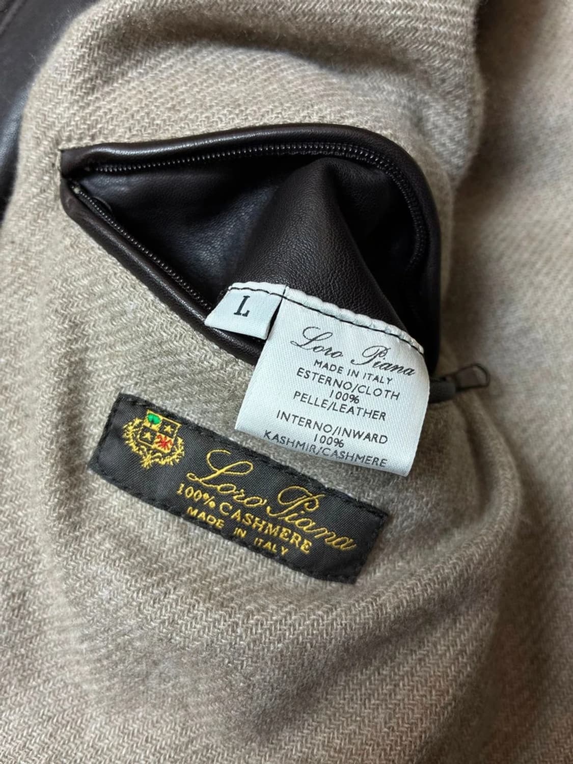 로로피아나 100%양가죽 캐시미어 아이서 자켓 PN6651 상품이미지10