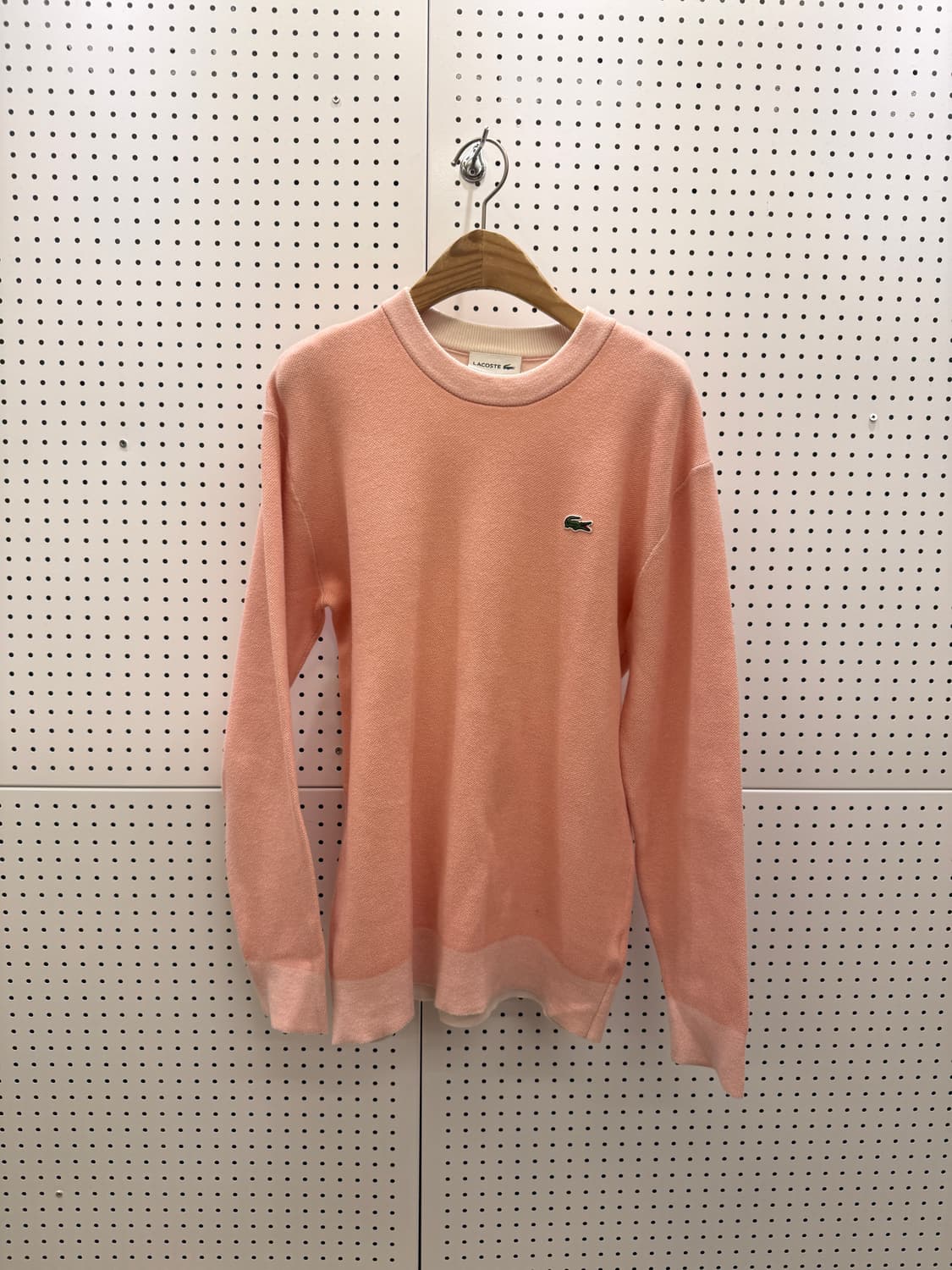 라코스테 크록 로고 라운드 니트 핑크 U800 상품이미지2