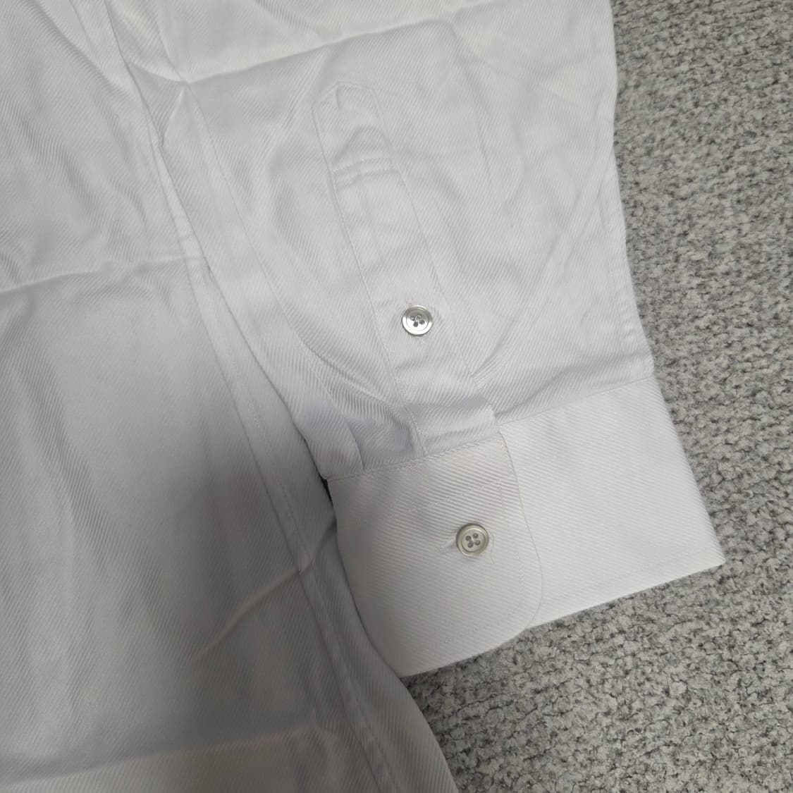 일본산 Aquascutum 화이트 코튼 셔츠 XL(105) 상품이미지3