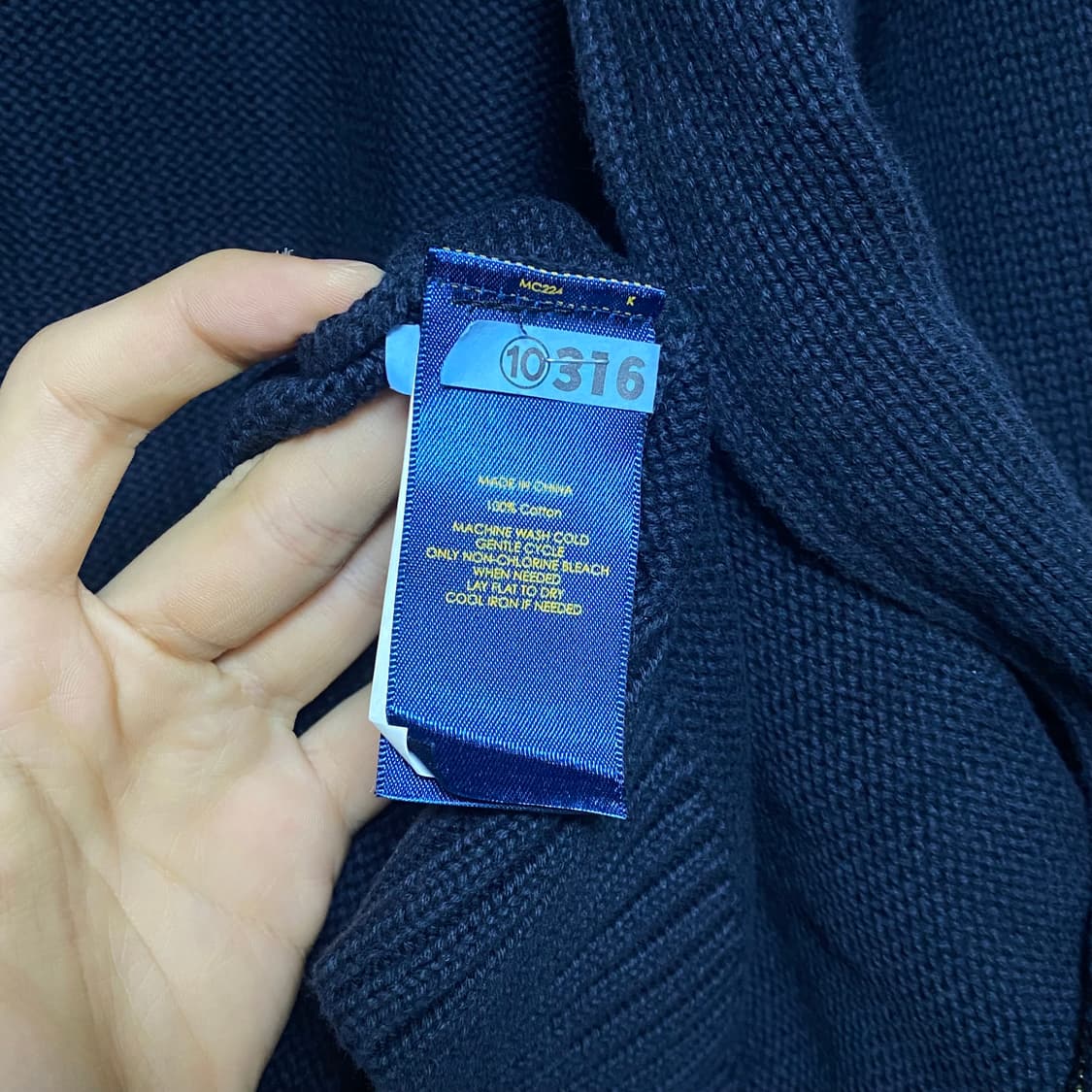 폴로 랄프로렌 네이비 집업 가디건 상품이미지6