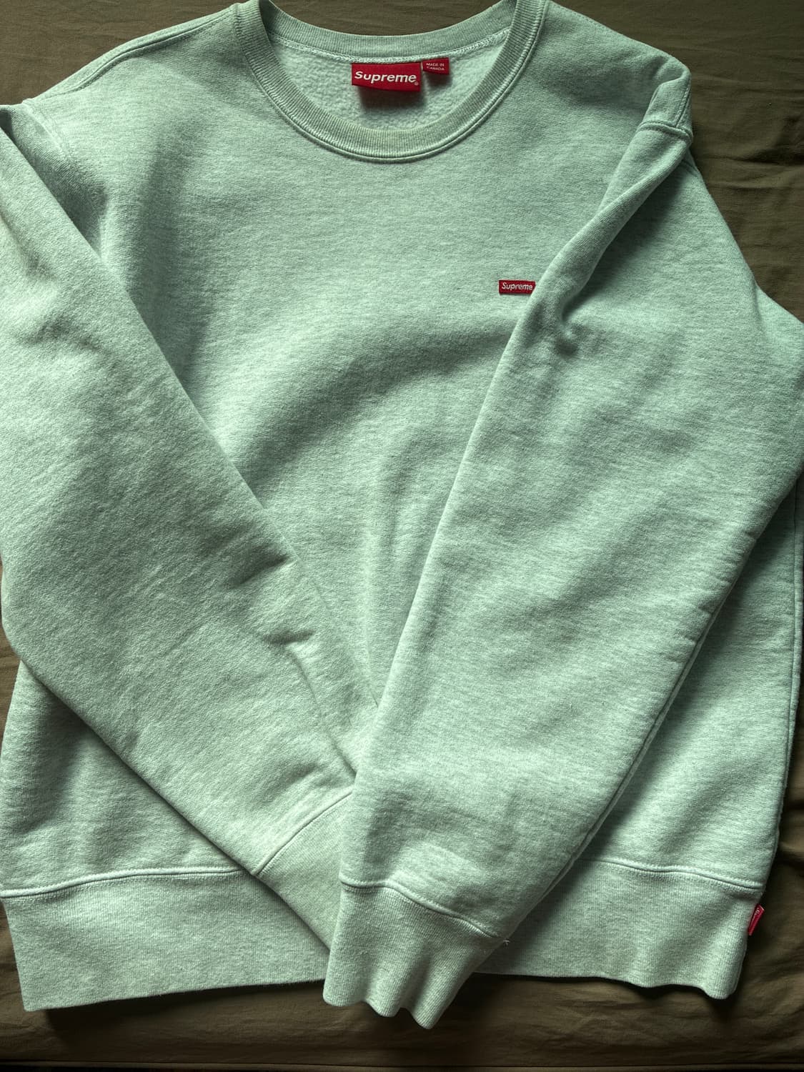 슈프림 스몰 박스 래글런 크루넥 헤더 그레이 - 24SS 입니다 상품이미지6