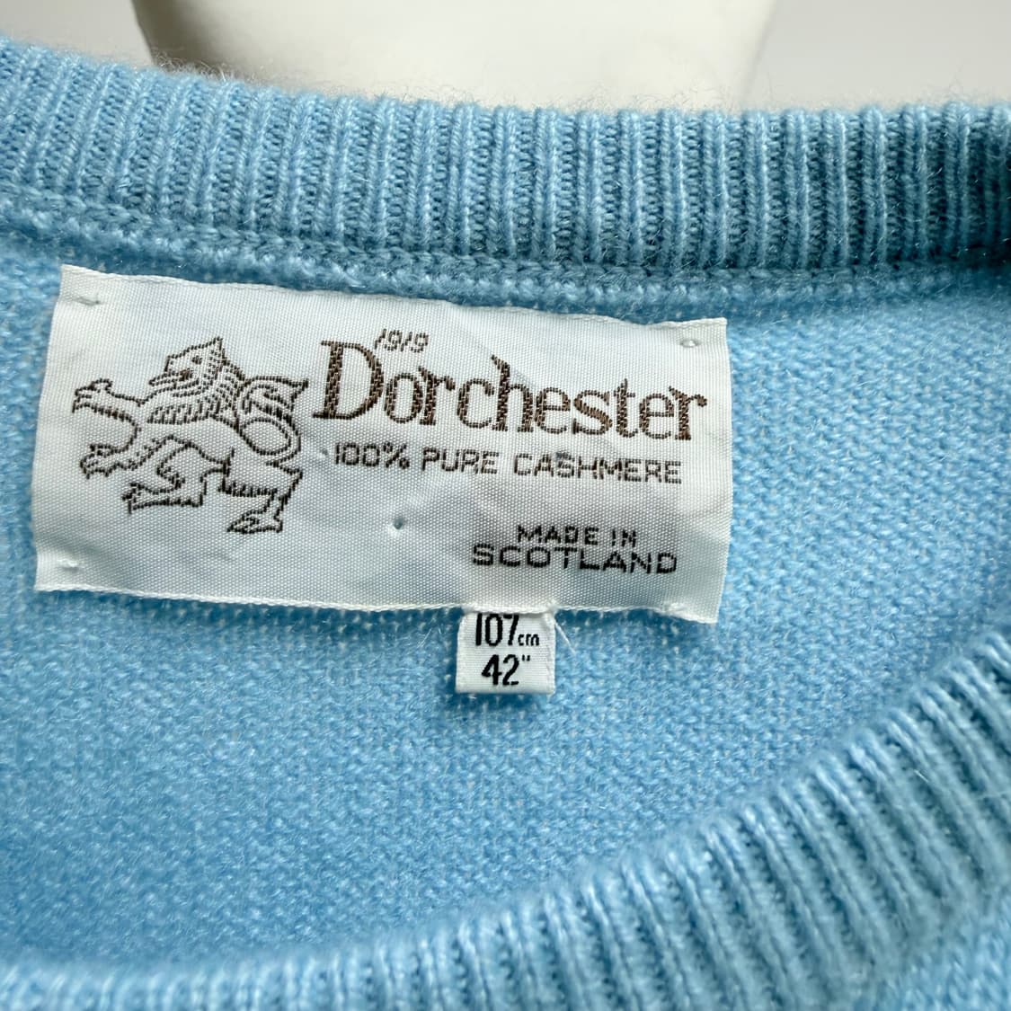 [캐시미어 100%] 스카이블루 라운드 니트 상품이미지7