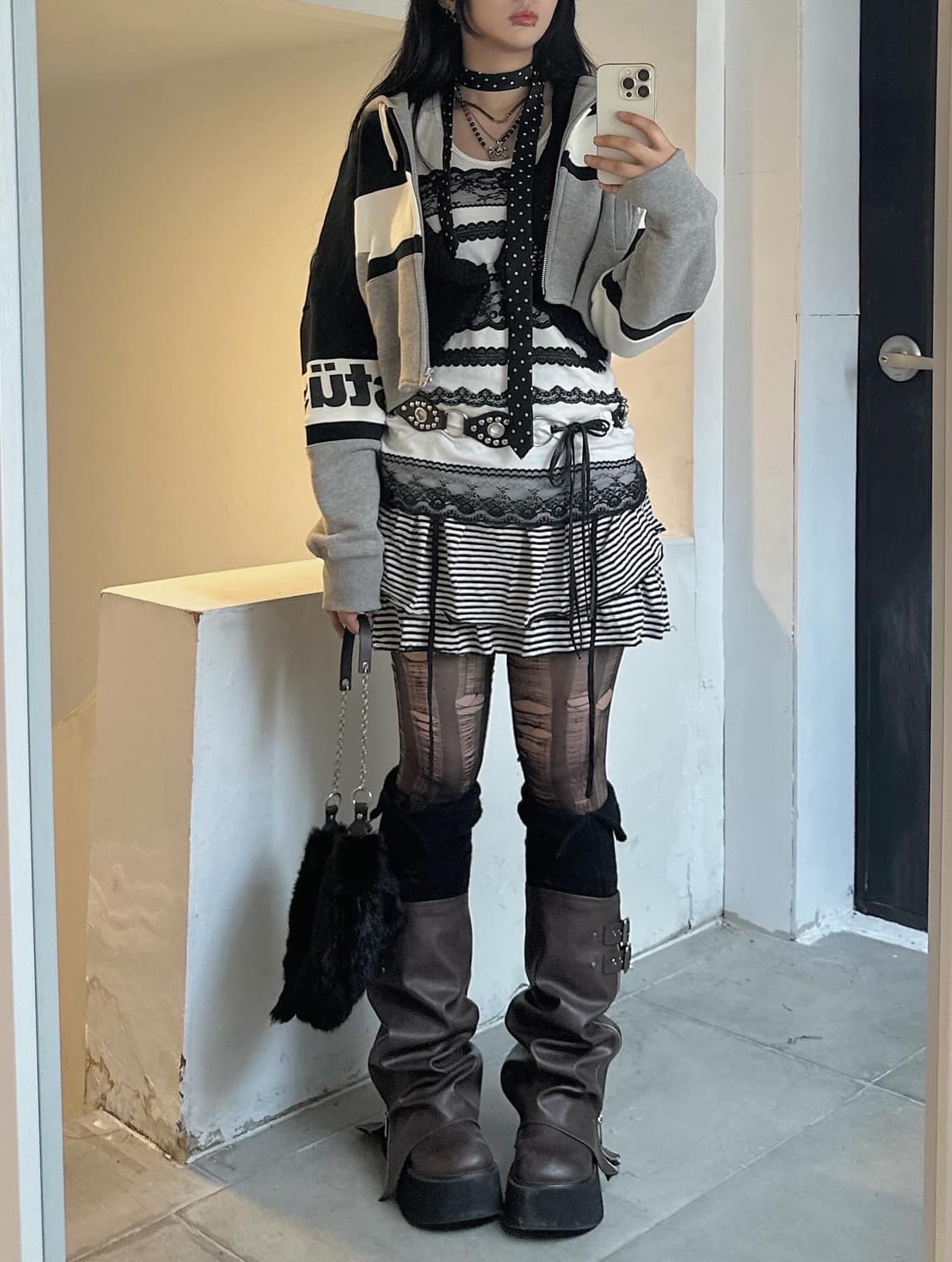 stussy Cropped hood zip-up 상품이미지6