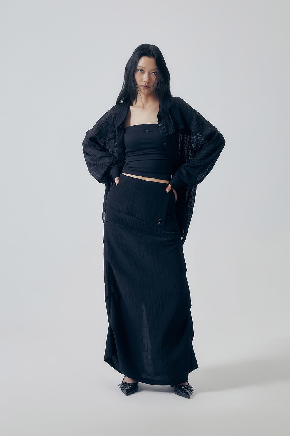 미착용) 트리밍버드 Featherlight Pintuck Skirt 상품이미지2