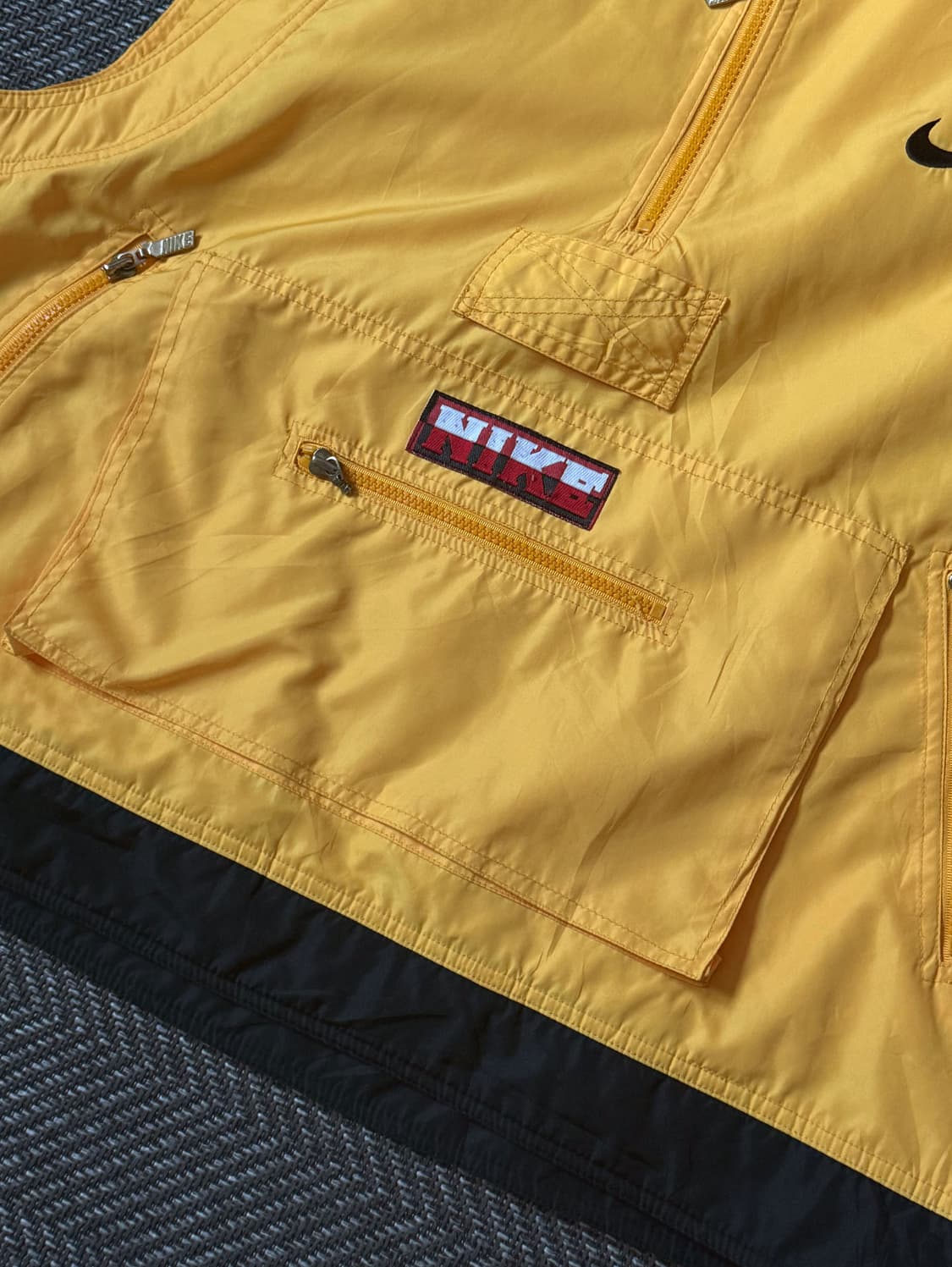 90s 나이키 스포츠 SKI 옐로우 아노락 베스트 (105-110) 상품이미지6