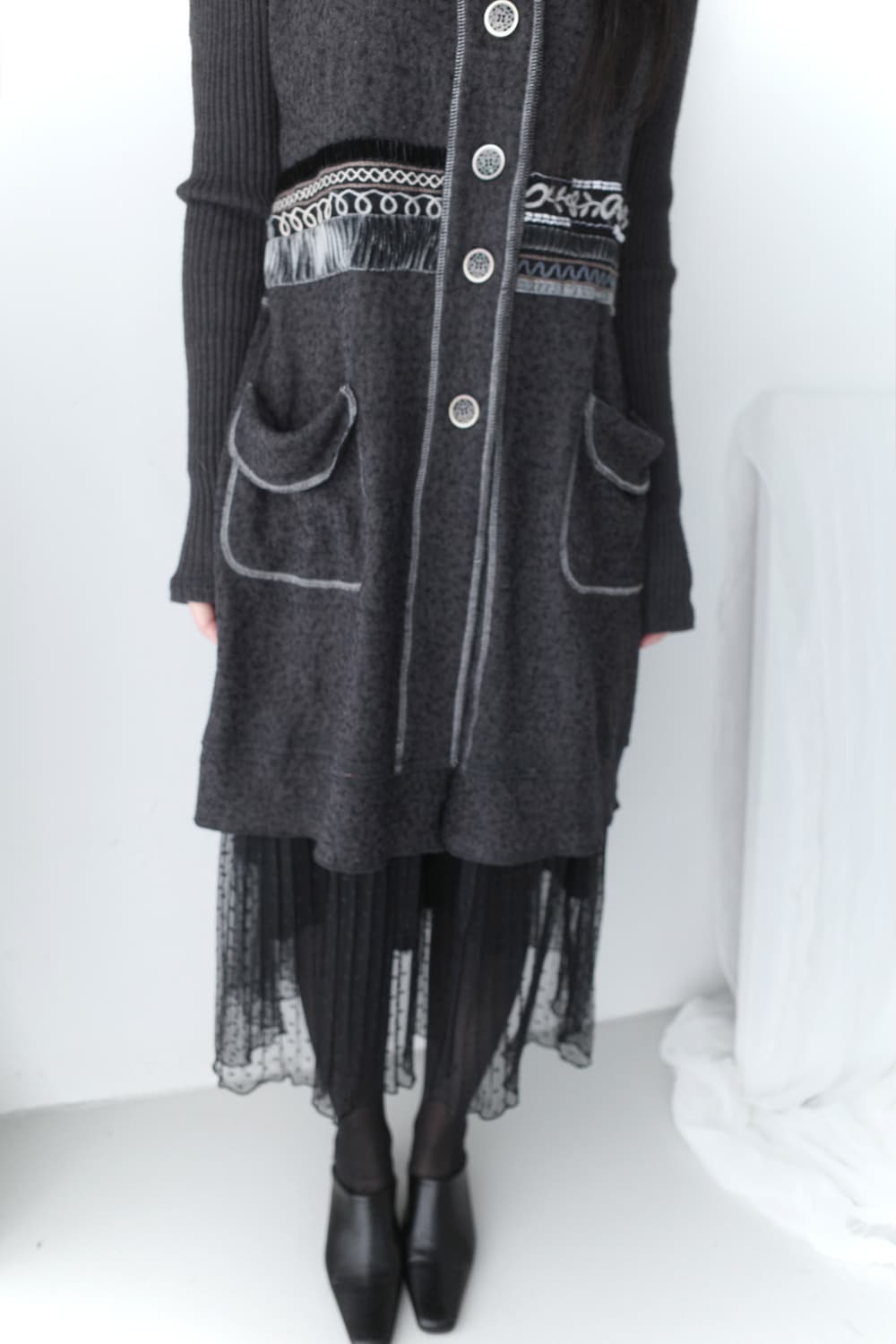 knit pattern long cardigun 상품이미지8