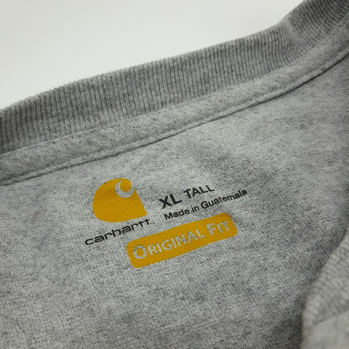 Co771 XL Tall 칼하트 그레이 포켓 헨리넥 긴팔 티셔츠 상품이미지4