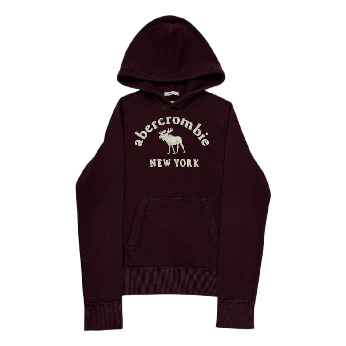 아베크롬비 Y2K 스펠로고 기모 후드티 마룬 버건디 레드 XL 상품이미지1