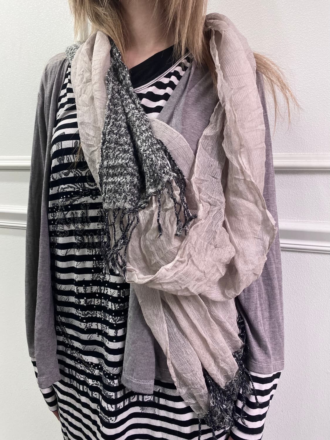 [ANNE KLEIN] Layered Scarf 상품이미지3