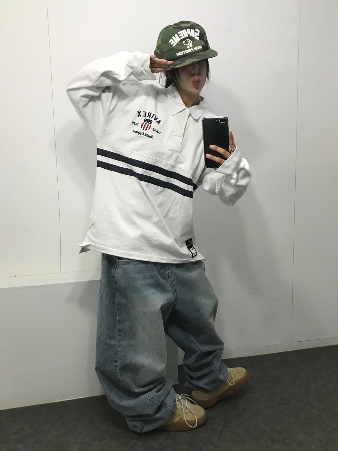 Avirex Embroidery Logo Patch PK L/S 상품이미지4