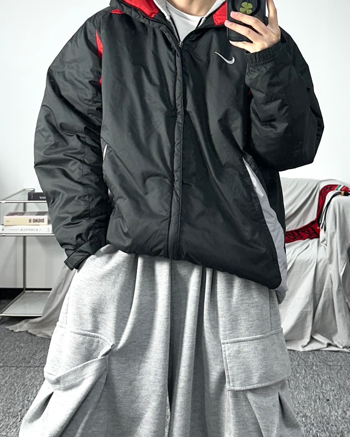 나이키 토탈 90 블랙 배색 바람막이 XL 상품이미지3