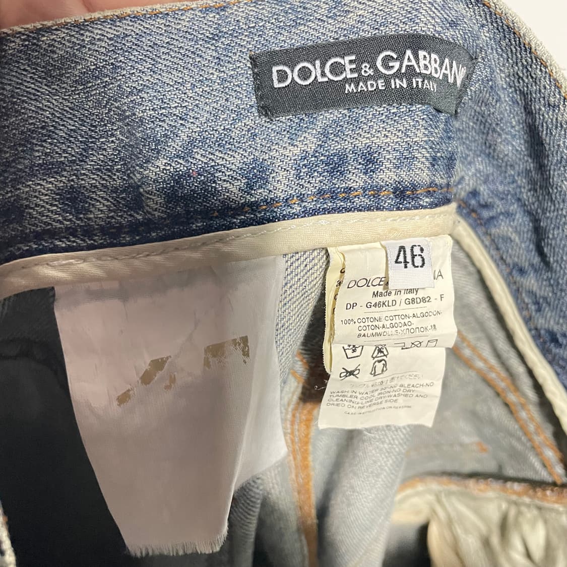 돌체앤가바나 백플레이트 디스트로이드 진  상품이미지8