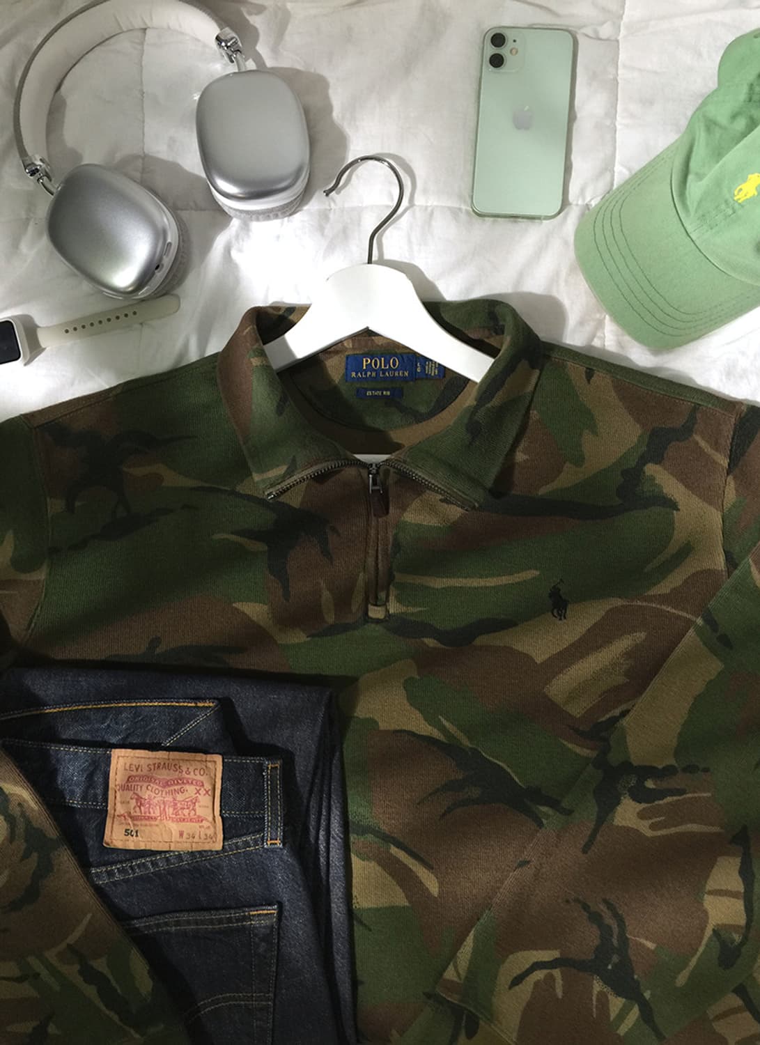 (MAN) 폴로랄프로렌 스웻 반집업 XL  상품이미지1