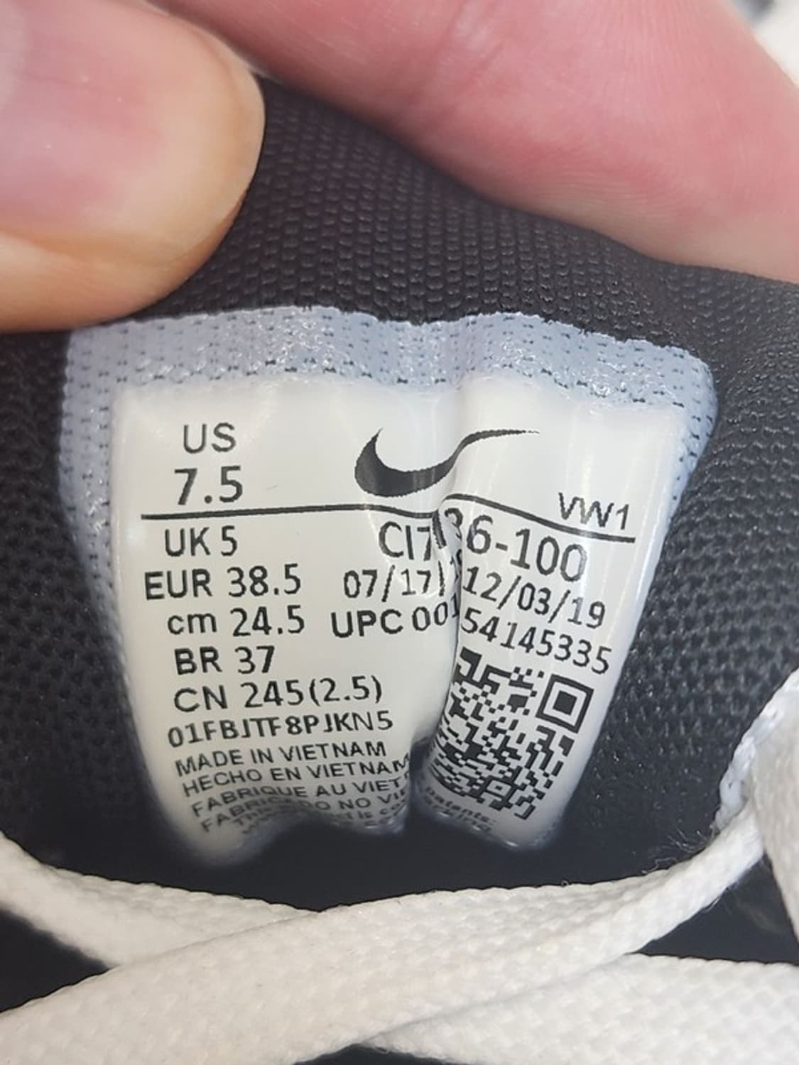 NIKE 에어맥스 1 골프 화이트 블랙 245 상품이미지6