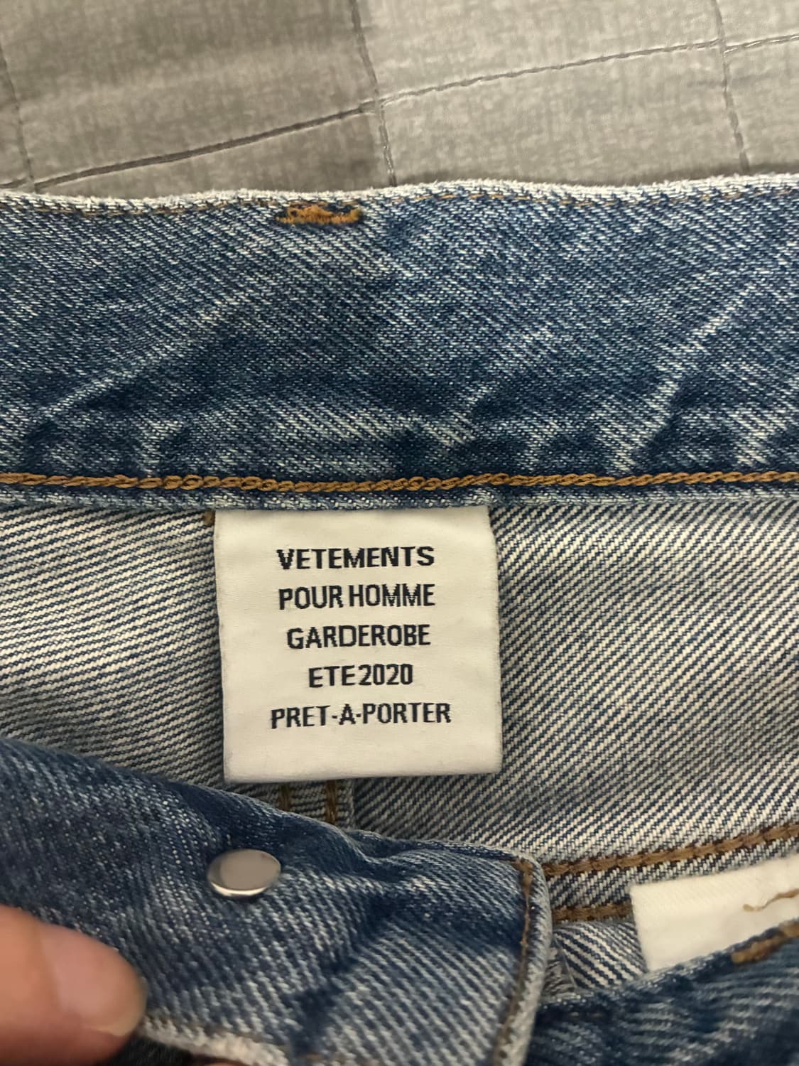 [L] 베트멍 고딕 자수 로고 데님 팬츠 상품이미지4