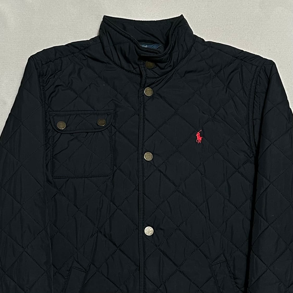 XL 폴로랄프로렌 여성용 블랙 퀼팅 자켓 상품이미지1