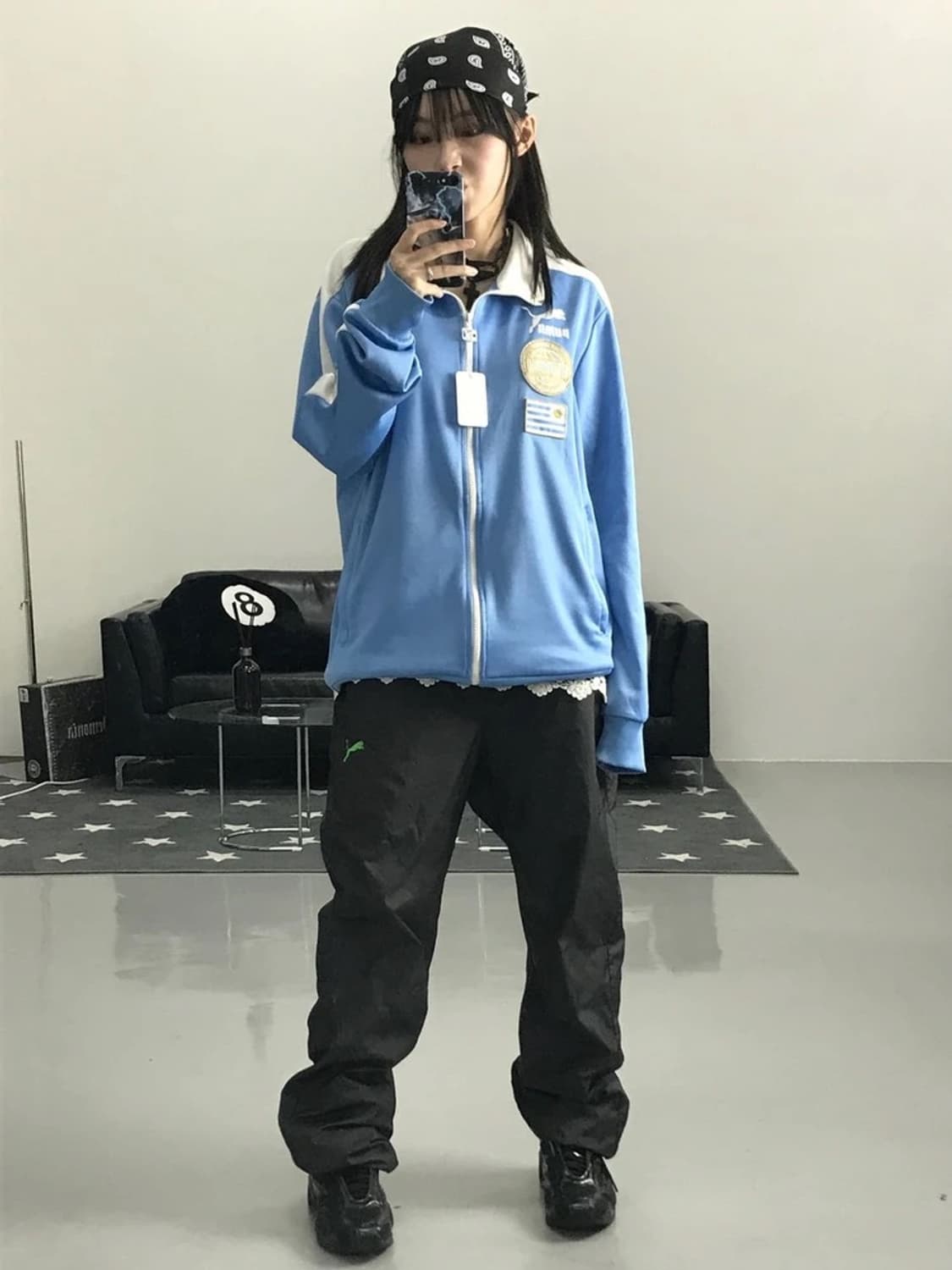 퓨마 우르과이 스카이블루 배색 트랙탑 상품이미지2