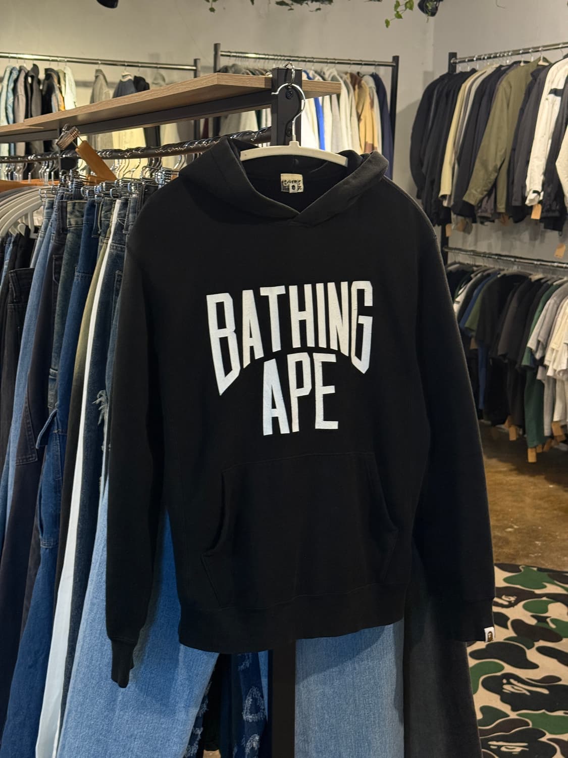 베이프 후드티 블랙 M 상품이미지3