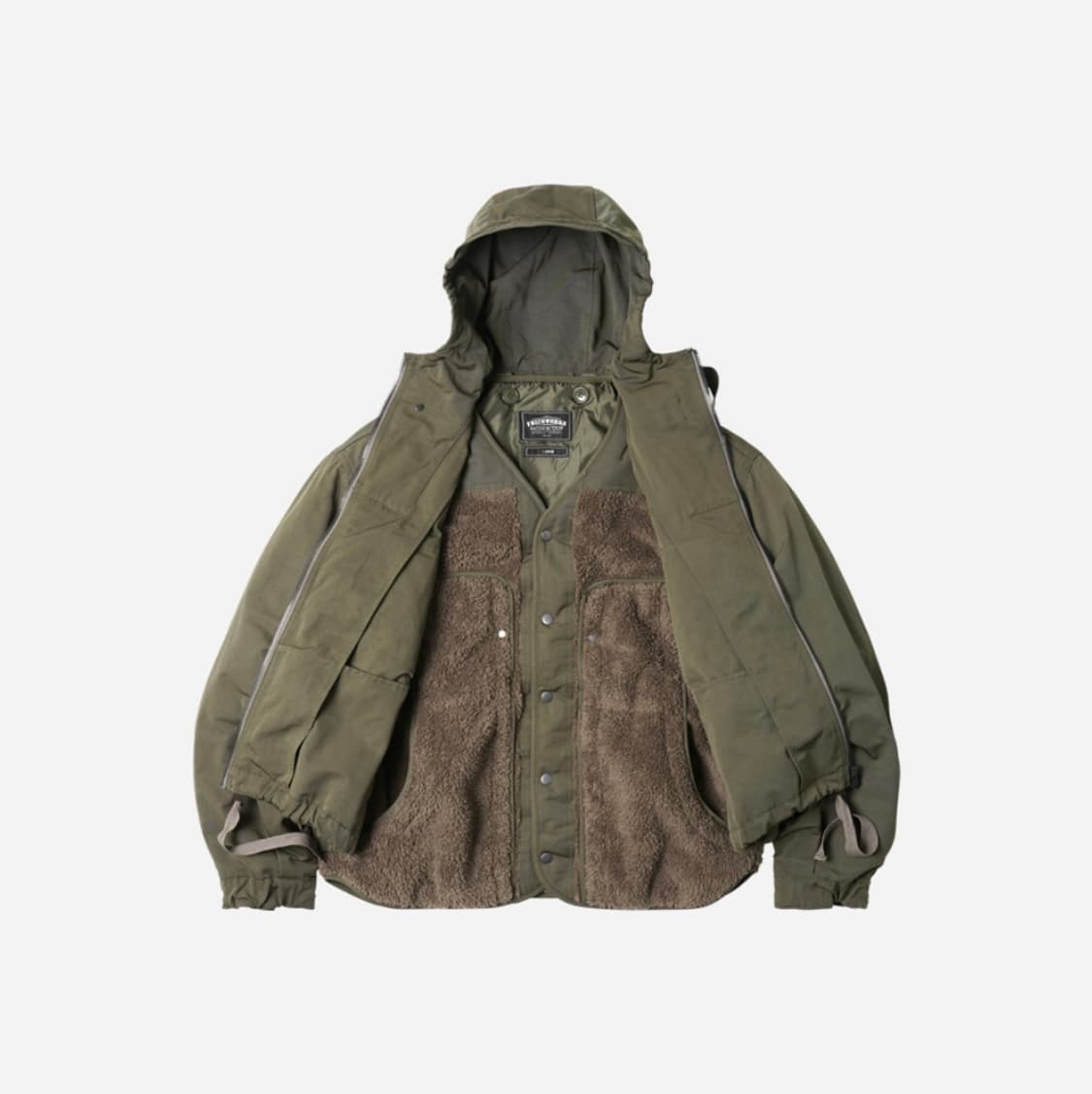프리즘웍스 Smock hooded parka olive 상품이미지2