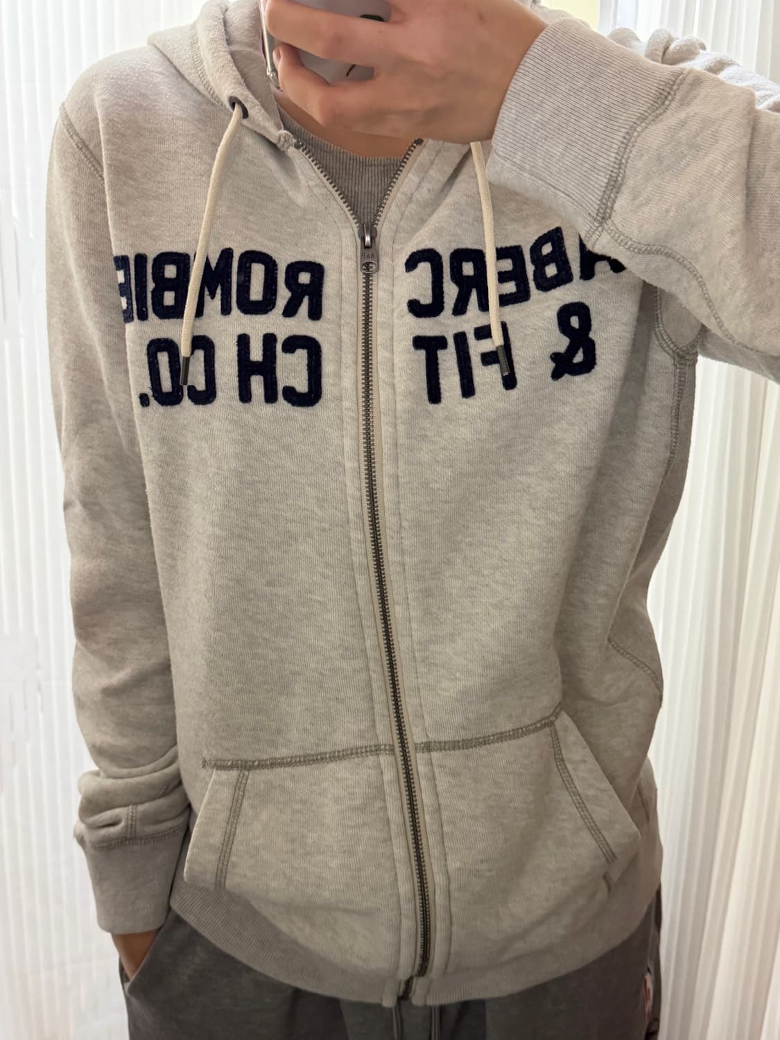 아베크롬비 그레이 후드집업 m 상품이미지1