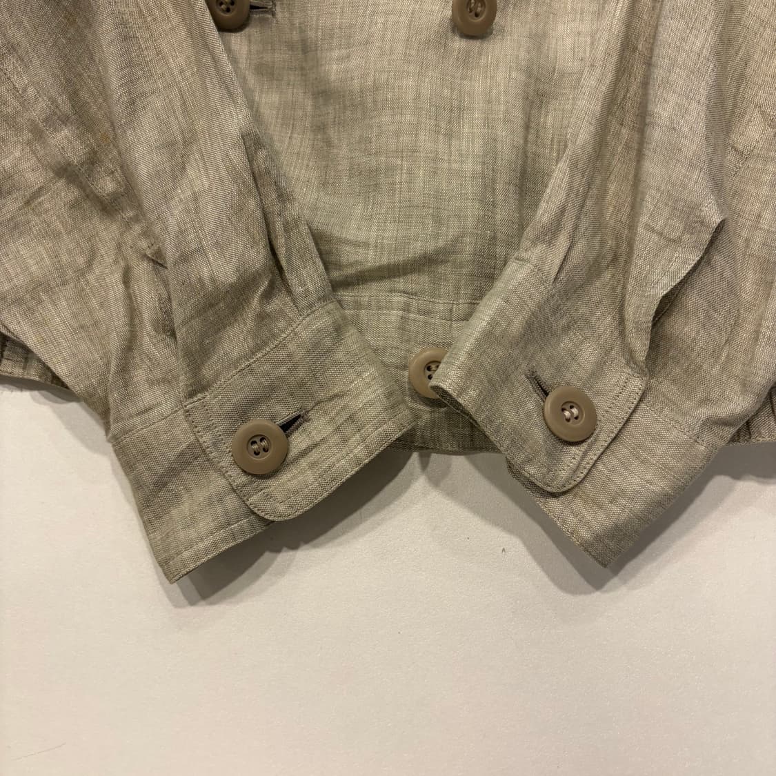 [L] 크리스찬디올 무슈 DIOR 베이지 린넨 봄버 자켓 D908 상품이미지8