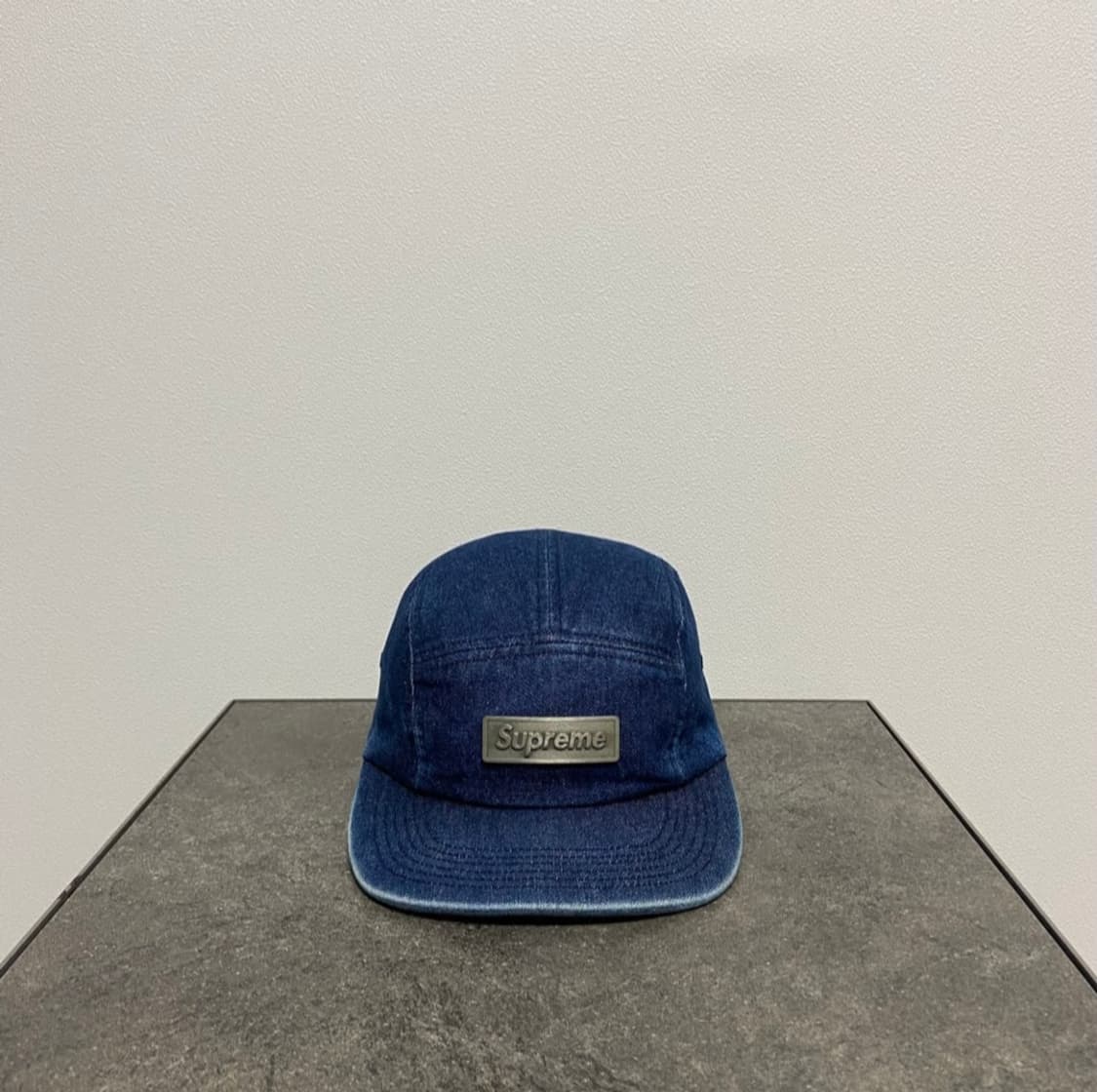 슈프림 워시드 데님 박스로고 캠프캡 모자 상품이미지1