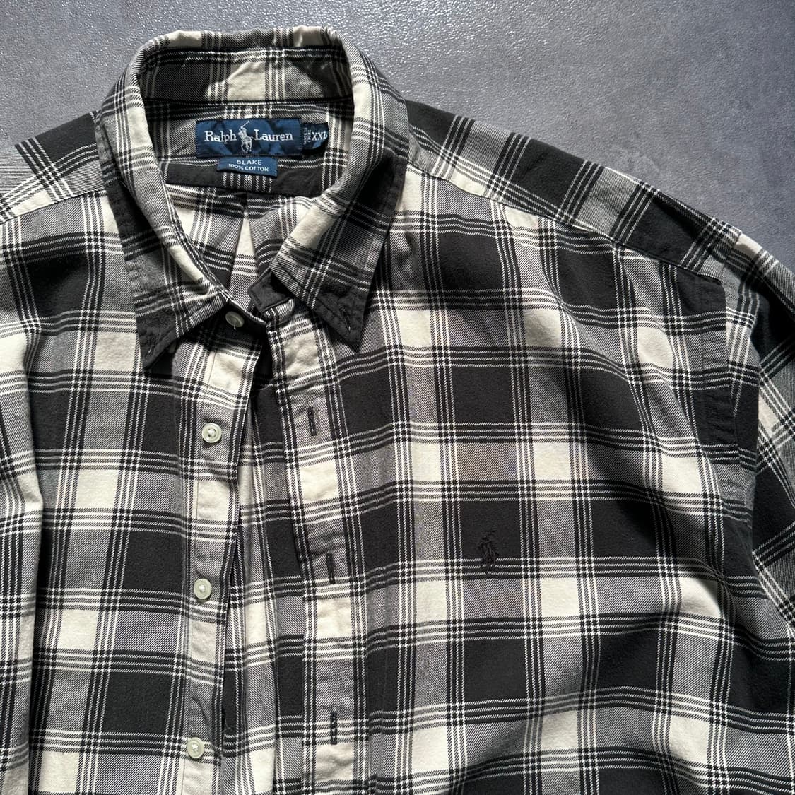 폴로 블랙 체크 블레이크 핏 셔츠 (va.64) 상품이미지3