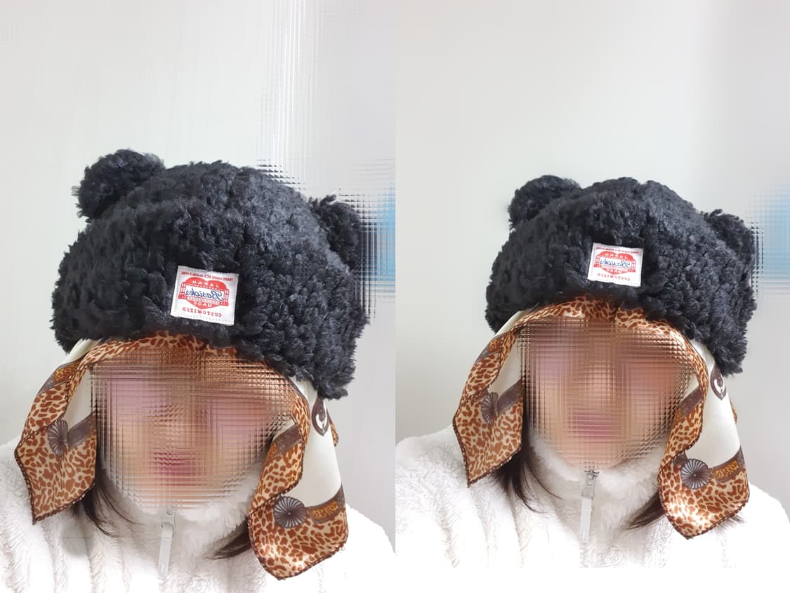 블랙 베이식스 베어 비니 뽀글이 곰돌이 벙거지 모자  상품이미지9