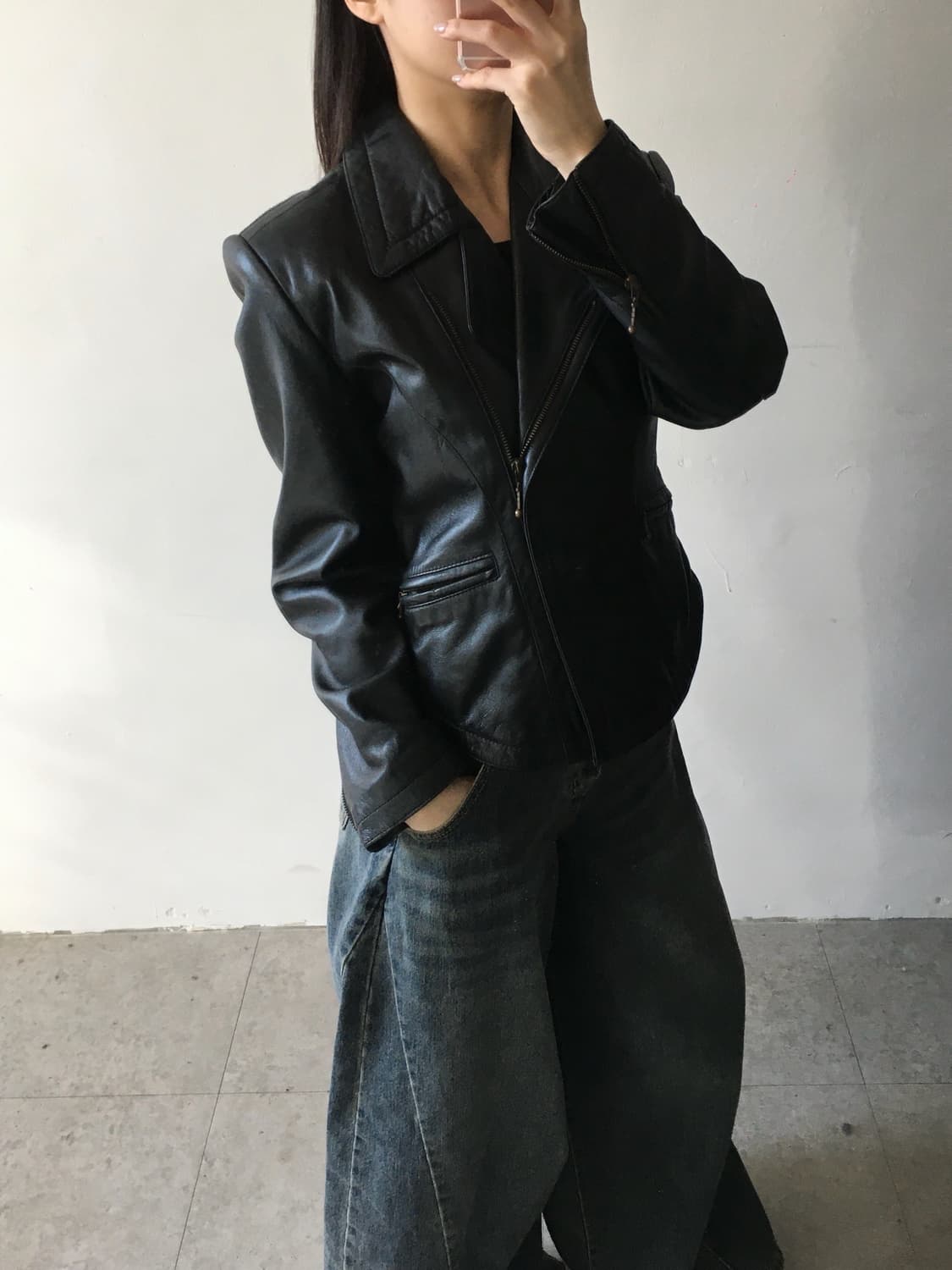 게스 라이더 레더자켓 상품이미지2