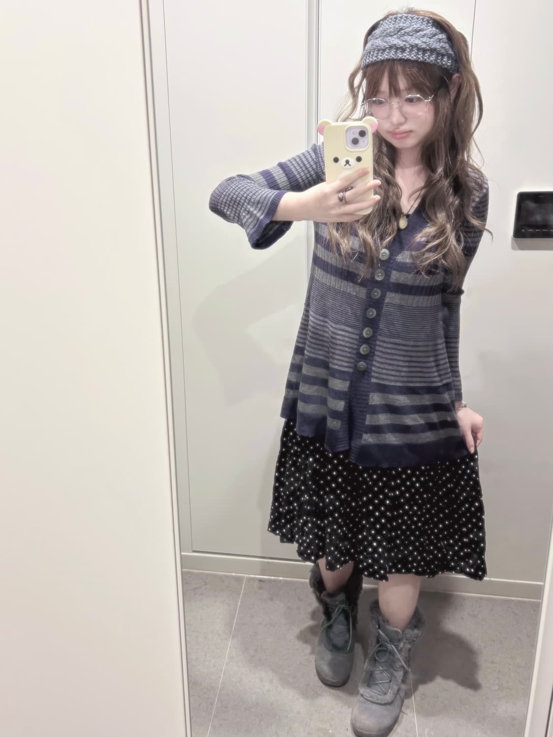 빈티지 윔지코어 포도 너드 코디 세트 모리걸 니혼진 히피 하구미 상품이미지3