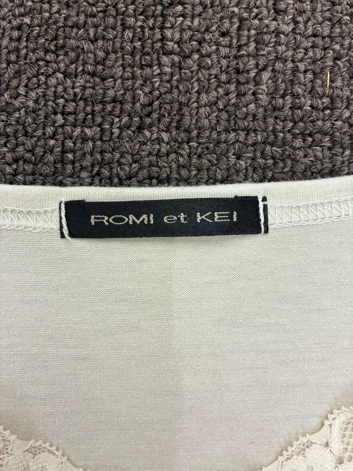 OS)ROMI et KEI 빈티지 여성 시스루 레이스 나시 상품이미지4