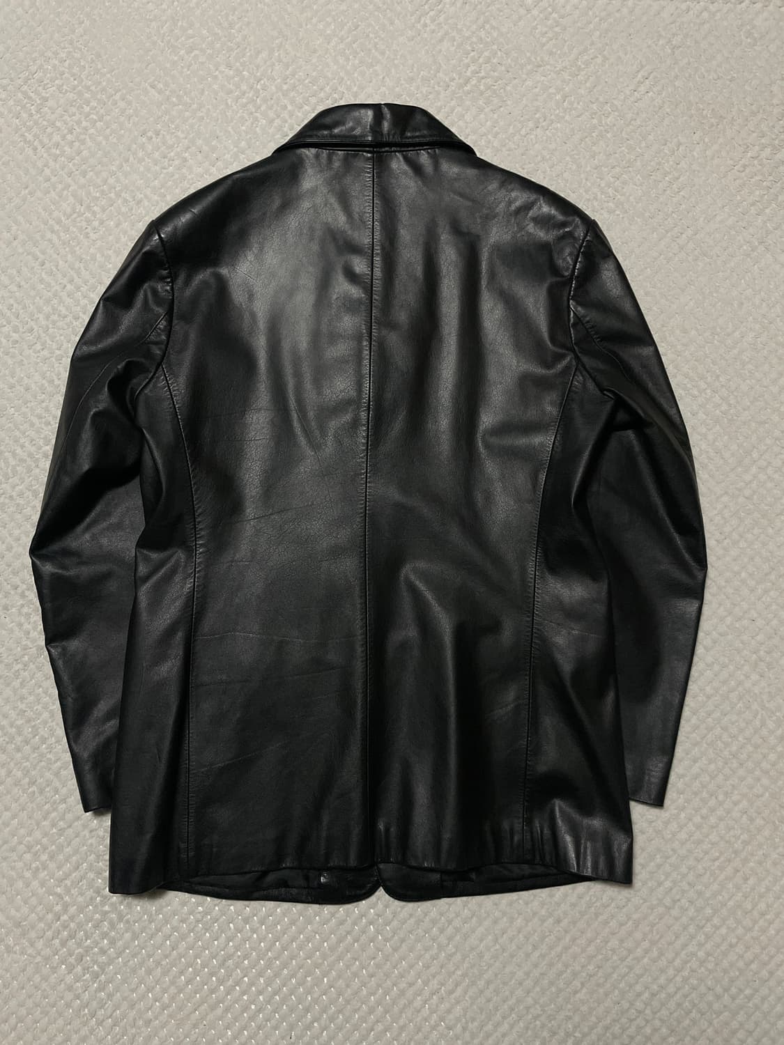 광희시장 웨스턴 무드 3버튼 카우하이드 소가죽 레더 자켓 상품이미지2