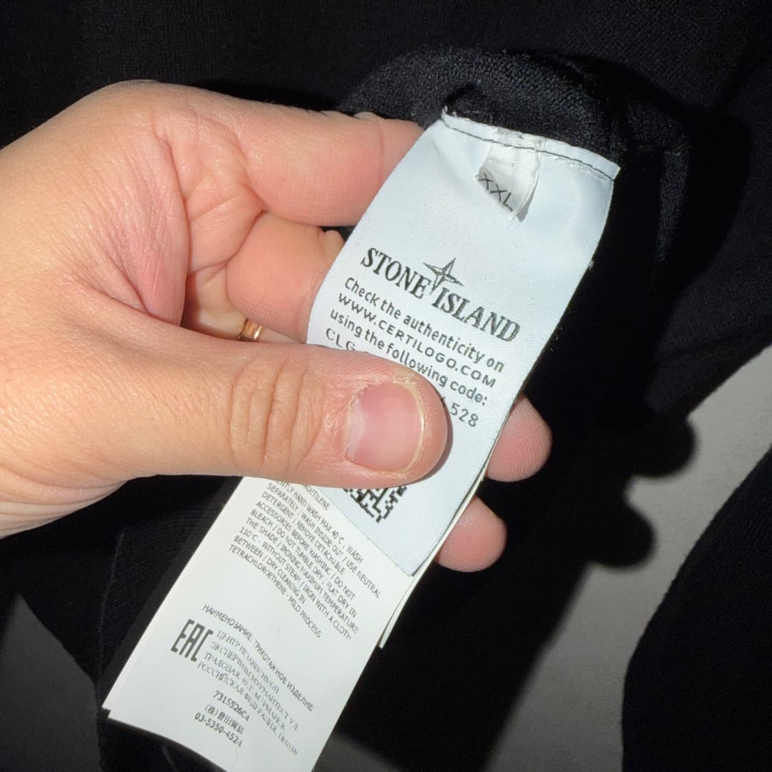 스톤아일랜드 와펜 라운드 니트 블랙 남성 XXL (슬림 105까지) 상품이미지6