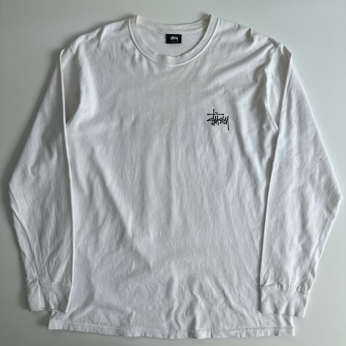 Stussy 스투시 화이트 스탁 롱 슬리브 상품이미지2