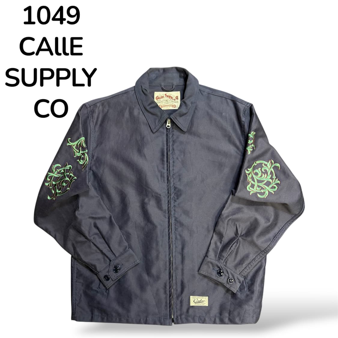 CAlle Supply.Co  네이비 그린 용패턴 스카쟌 자켓 L 상품이미지2