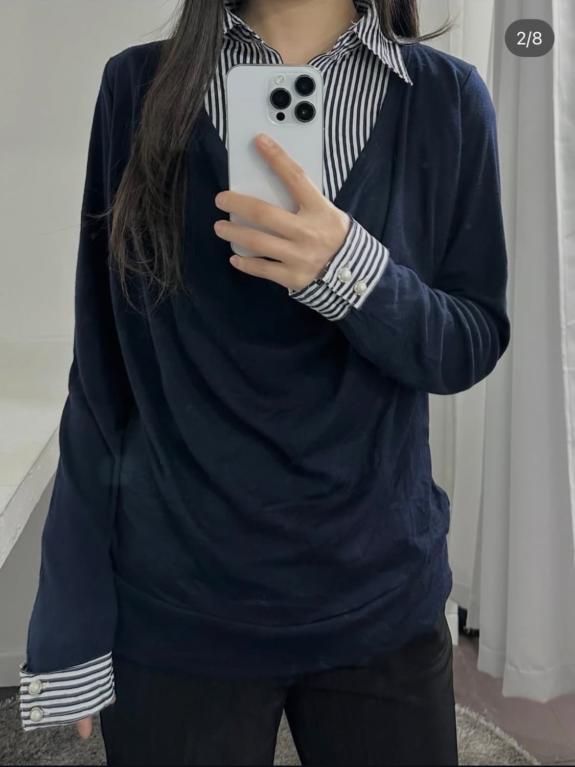 healthy karen shirt layered top 상품이미지3