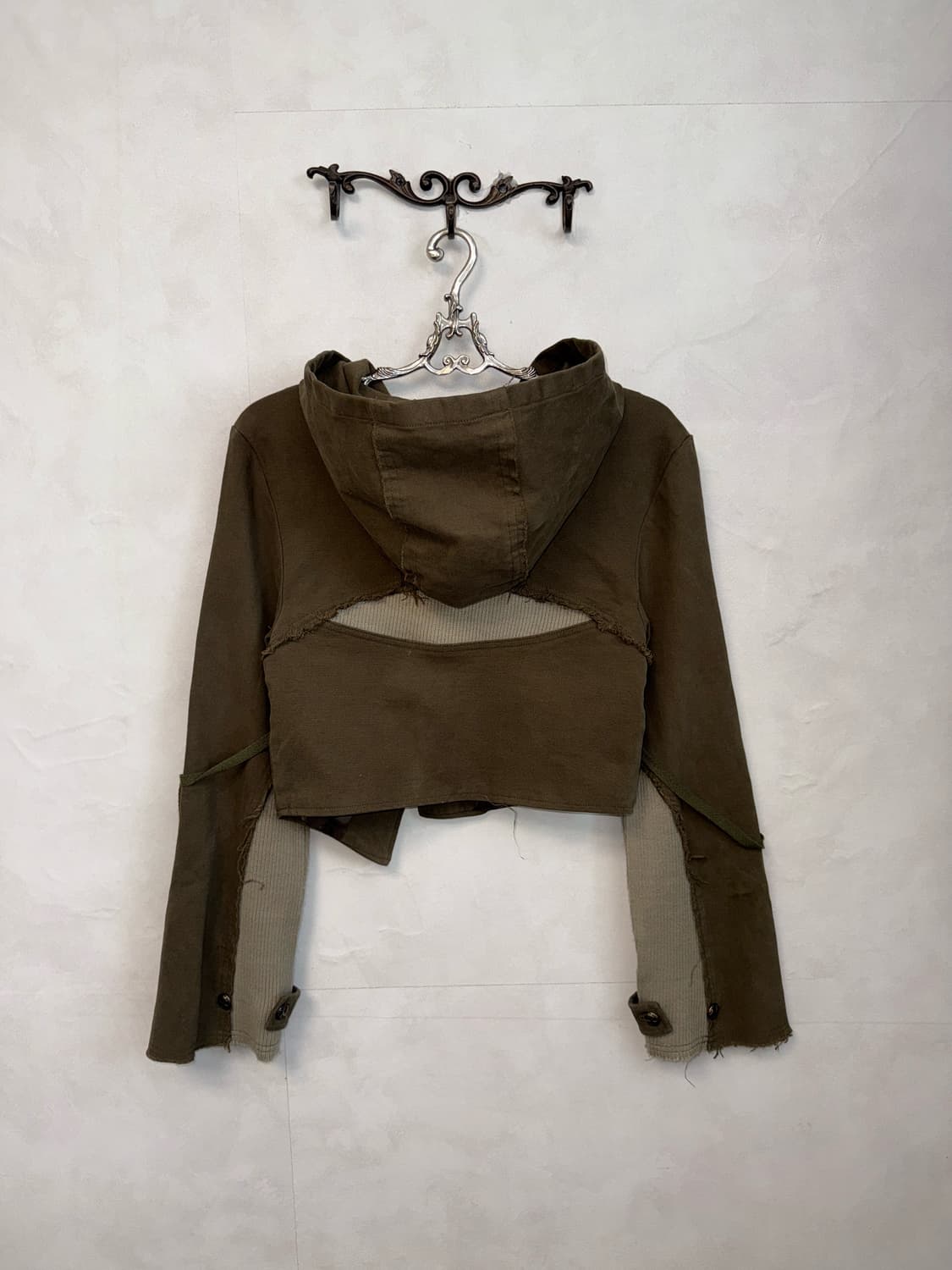 YEEL ASYMMETRY CHIC JACKET KHAKI 상품이미지4