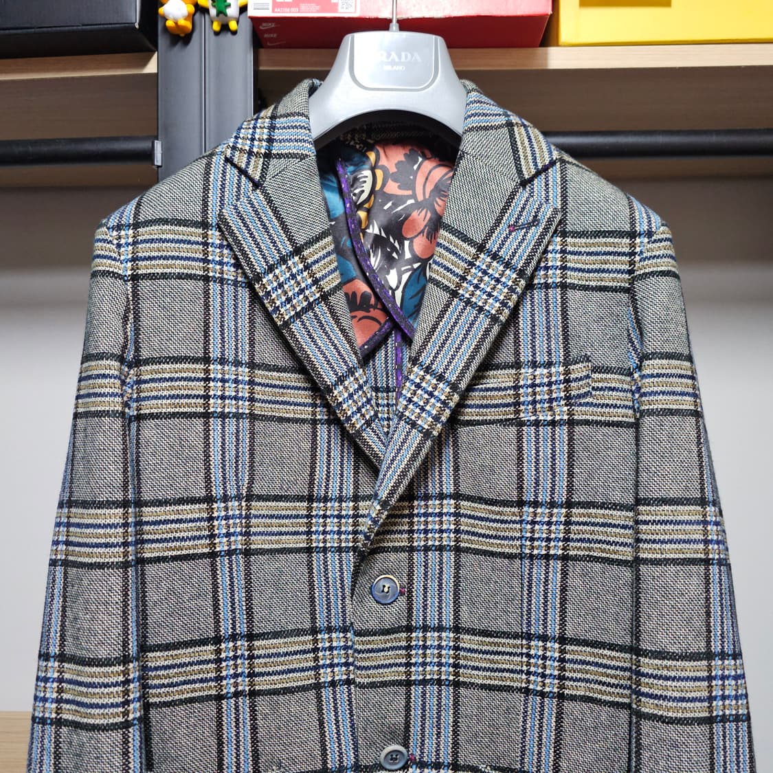 BOB 비오비 이태리정품 핸드메이드 체크블레이져 남성자켓 95 상품이미지3