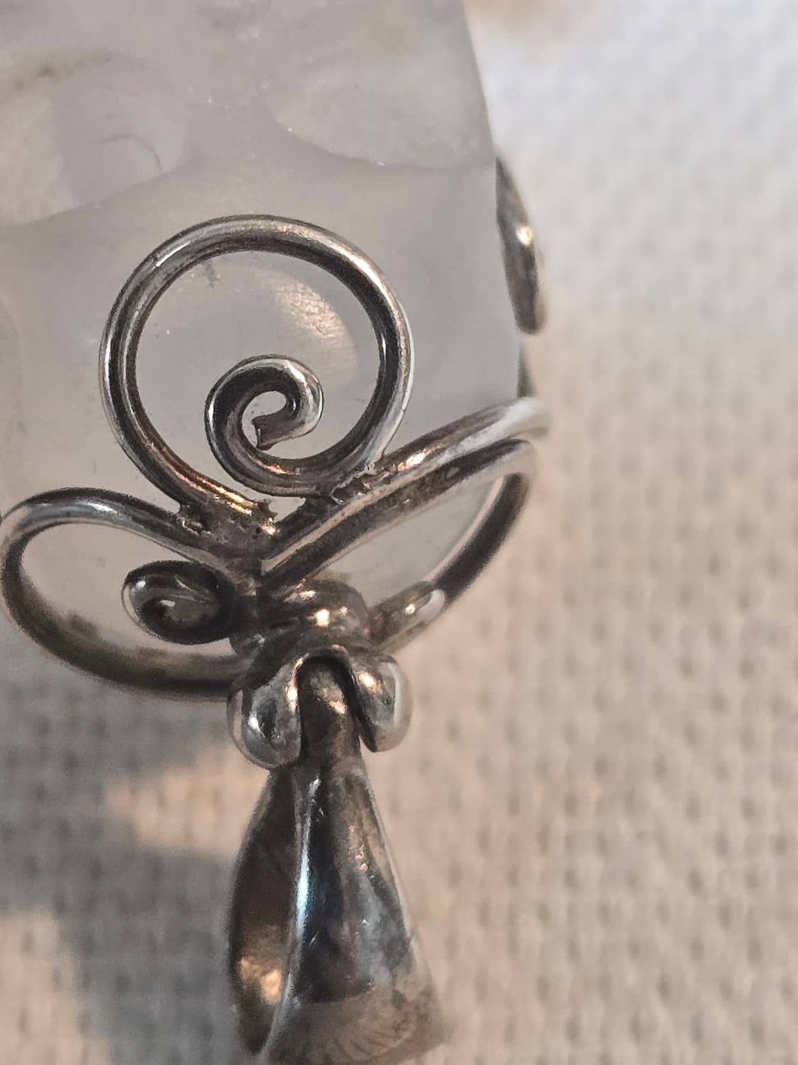 천연 백수정 스컬 펜던트 | 925 실버 해골 목걸이 빈티지 보헤미안 상품이미지6