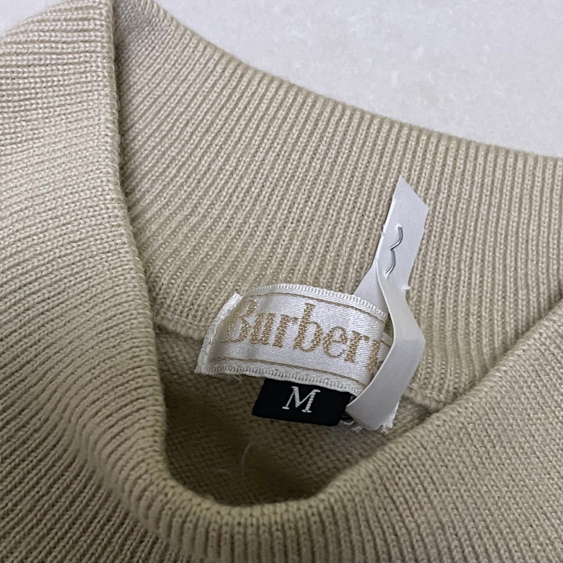 BURBERRY 버버리 하프 모크넥 울 니트 M 공용 상품이미지5