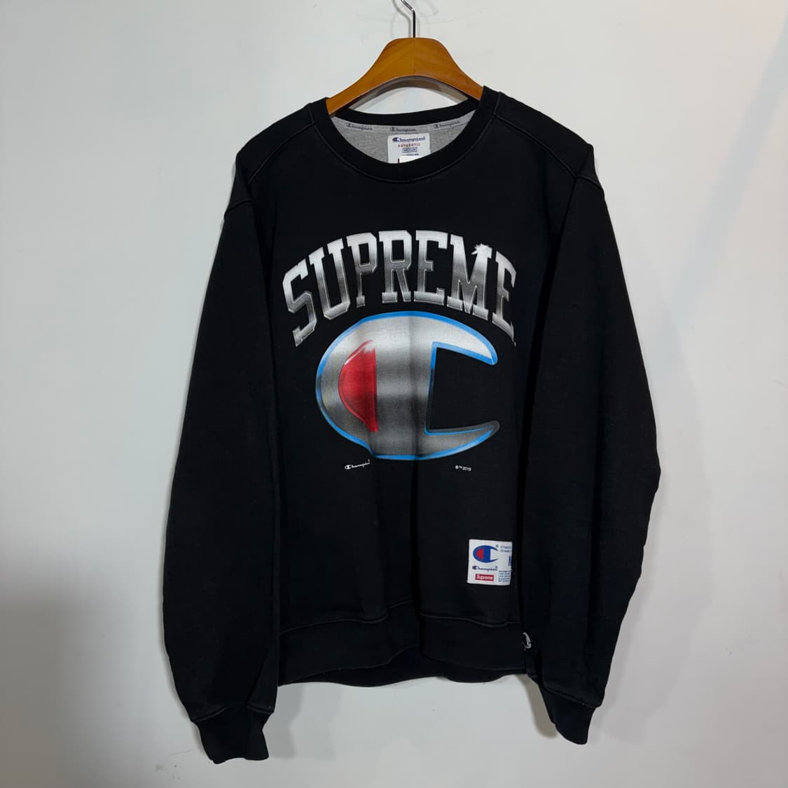 슈프림 X 챔피온 2019 컬렉션 크롬 크루넥 상품이미지4