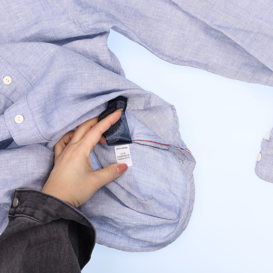 [L] 타미힐피거 핸리넥 린넨 셔츠 남방 0106J 상품이미지5