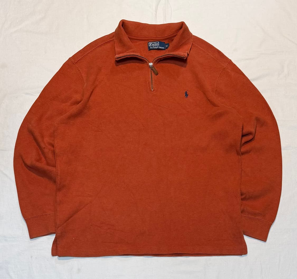 폴로 랄프로렌 반집업 코튼 니트 오렌지 상품이미지1