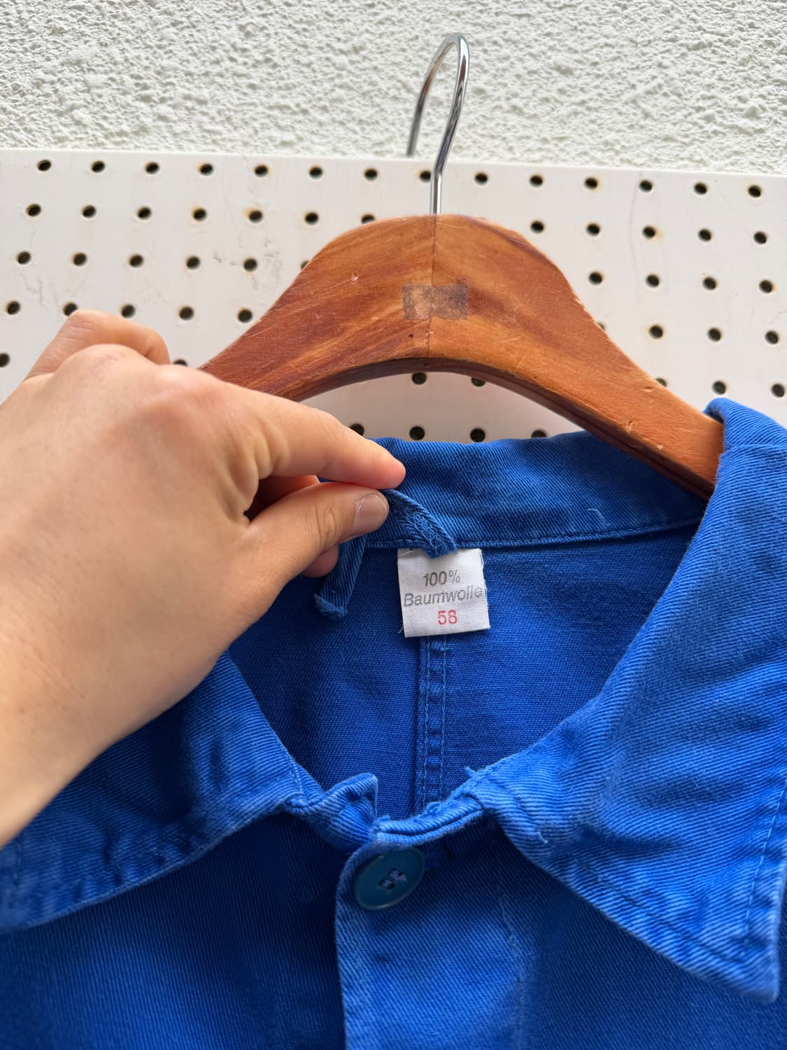 WASHED BLUE OLD VINTAGE FRENCH 프렌치워크자켓 상품이미지6