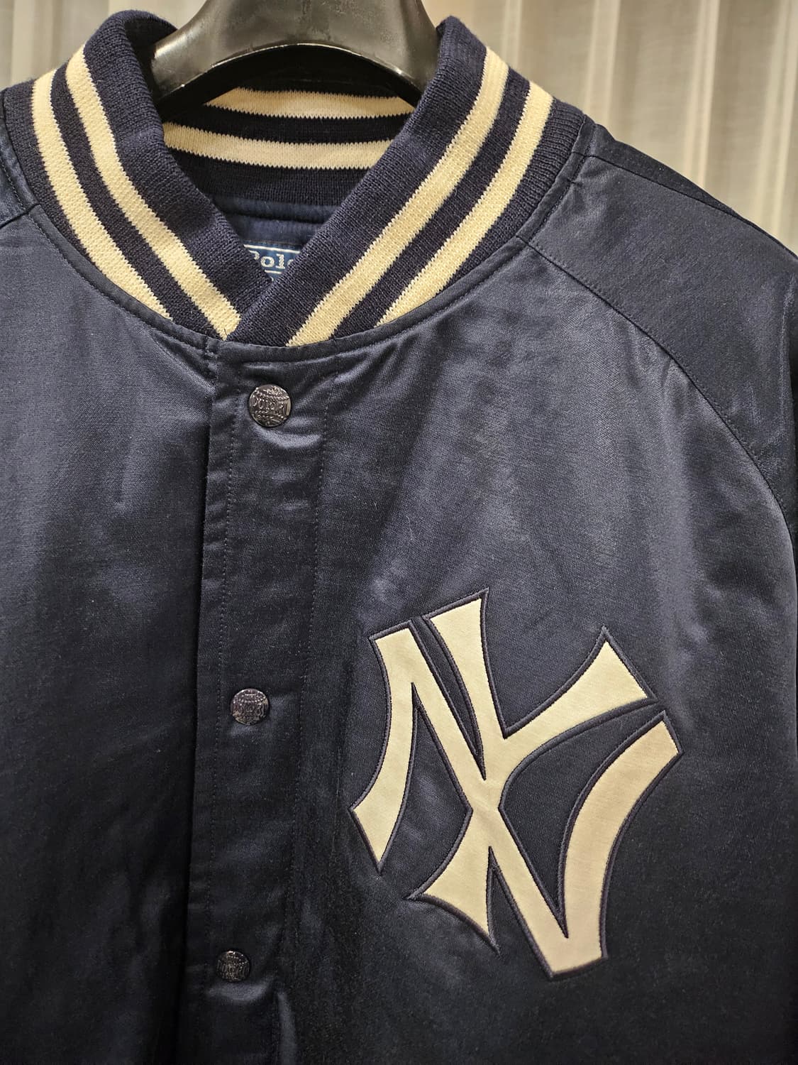 폴로 랄프로렌 NY 양키스 바시티 새틴 자켓 XXL 새상품 상품이미지2