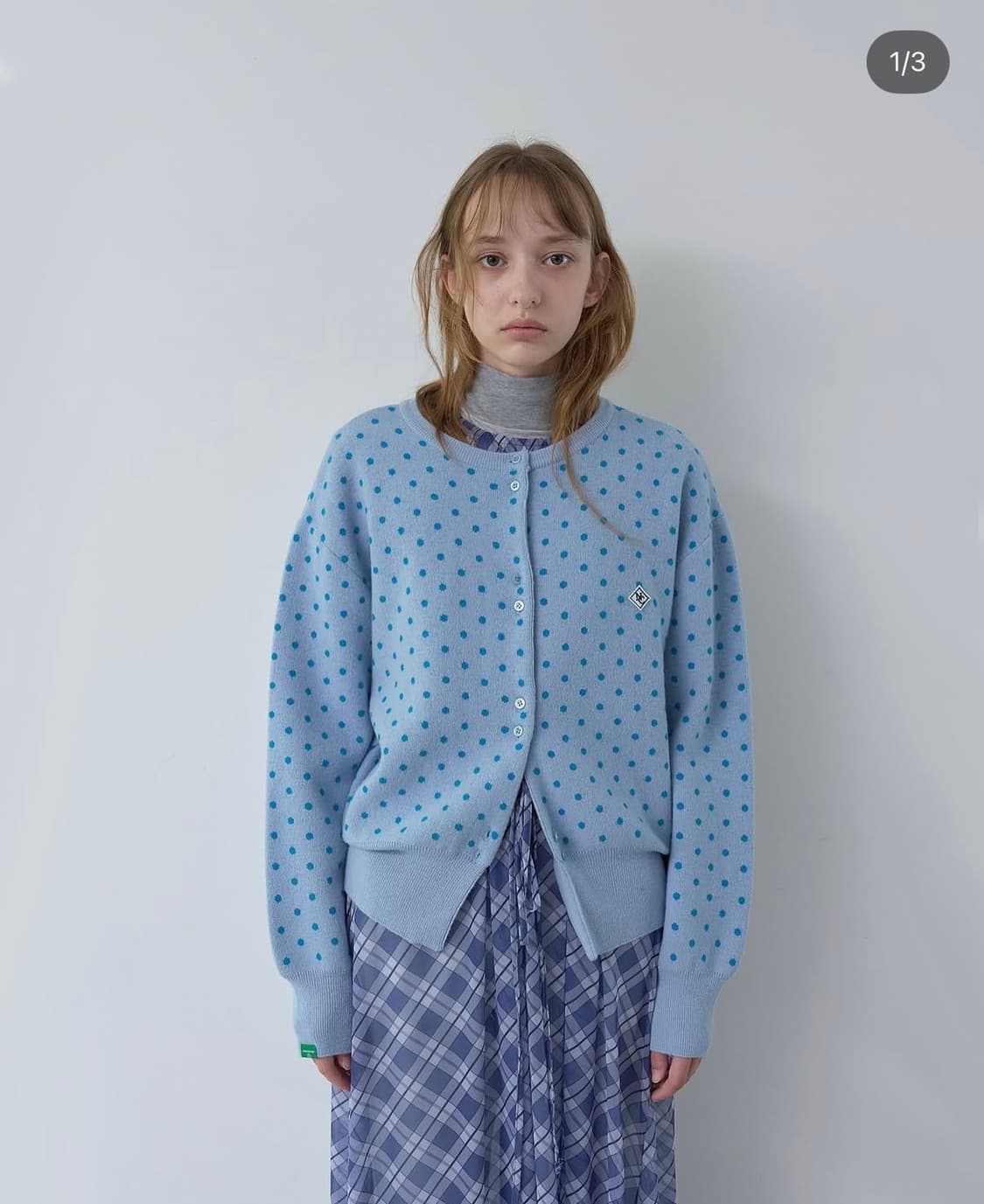 Dot wool cardigan 상품이미지1