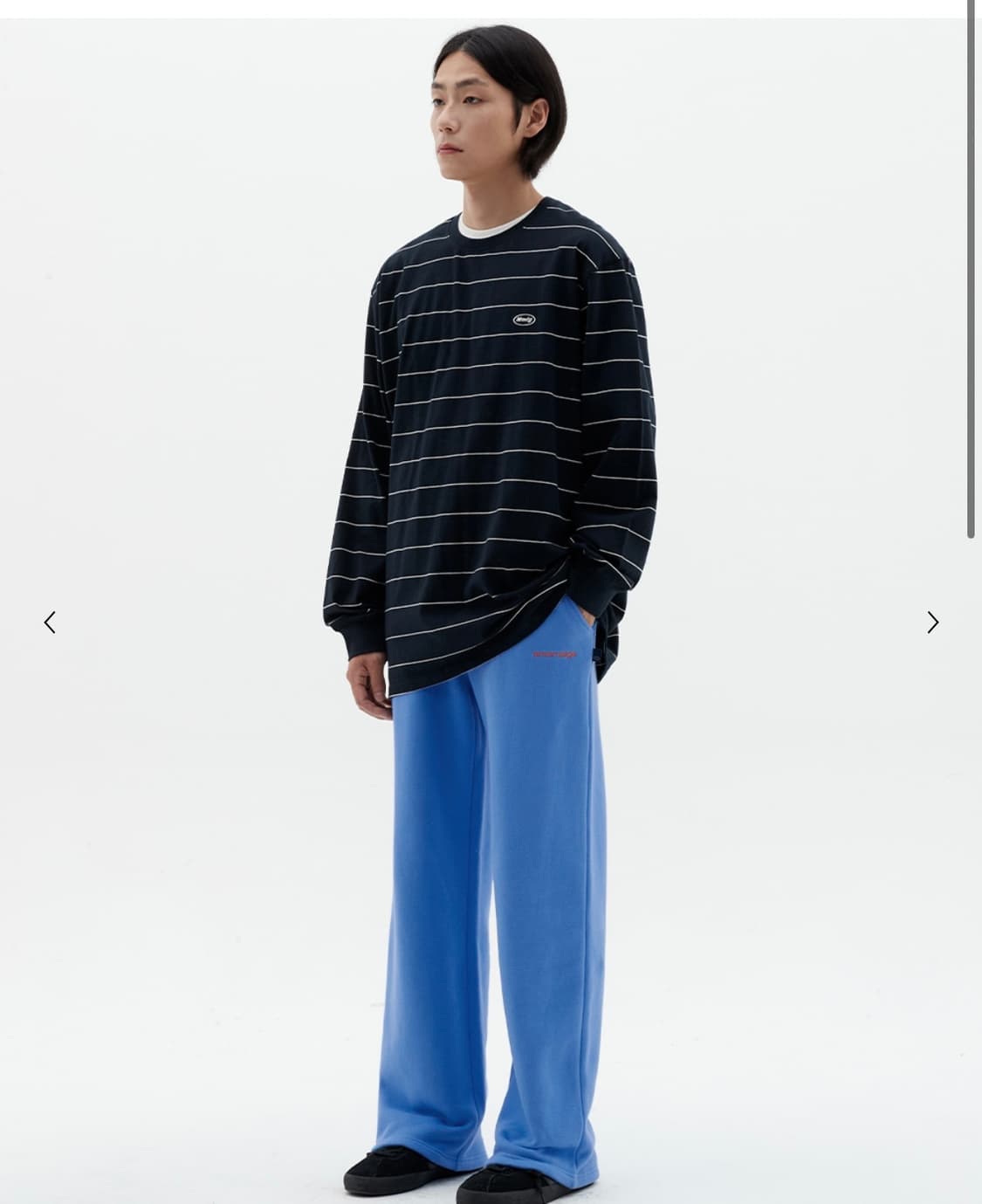 새제품_ [Mmla] EM SWEAT PANTS  blue 상품이미지10