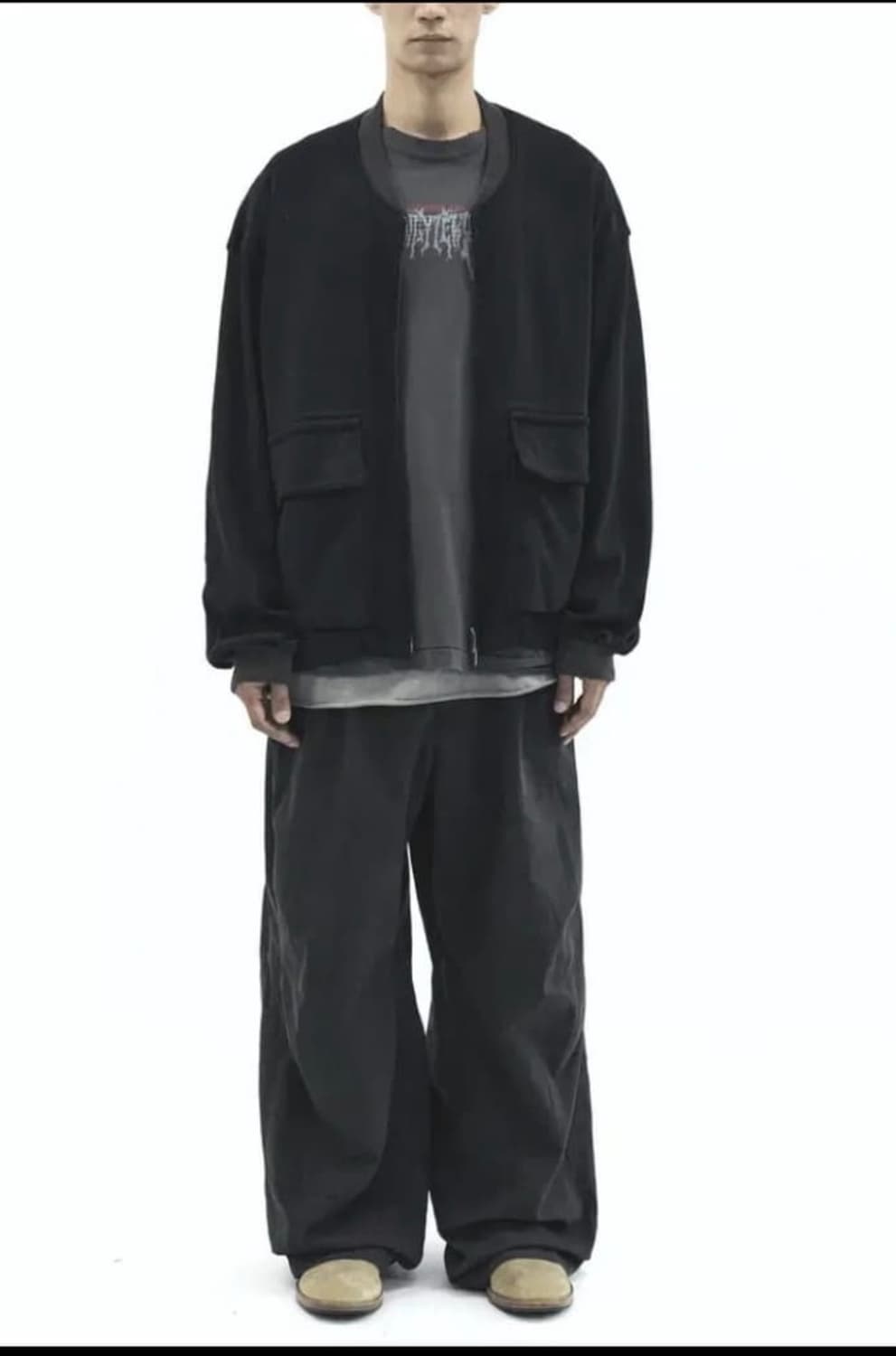 [4] 폴리테루 저지자켓 블랙 (새상품, 우주매물) 상품이미지4