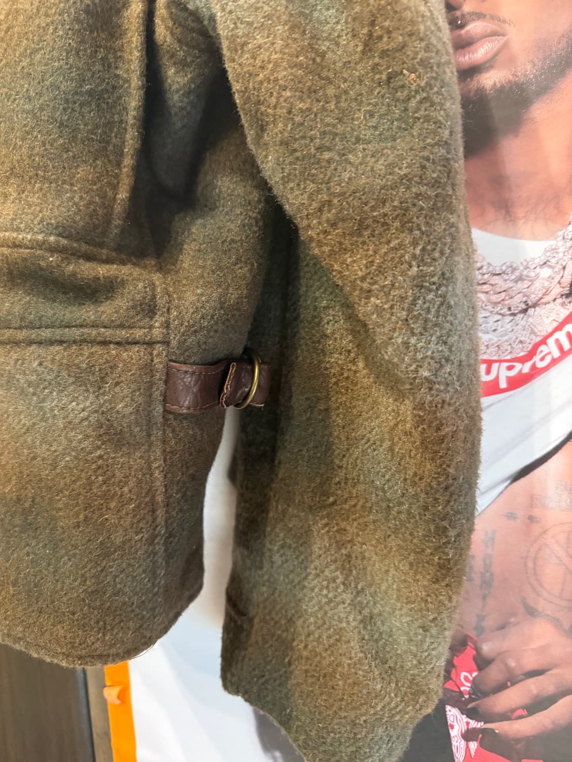 80s 골든베어 옴브레 체크 울 스포츠자켓 L(XL) 상품이미지8