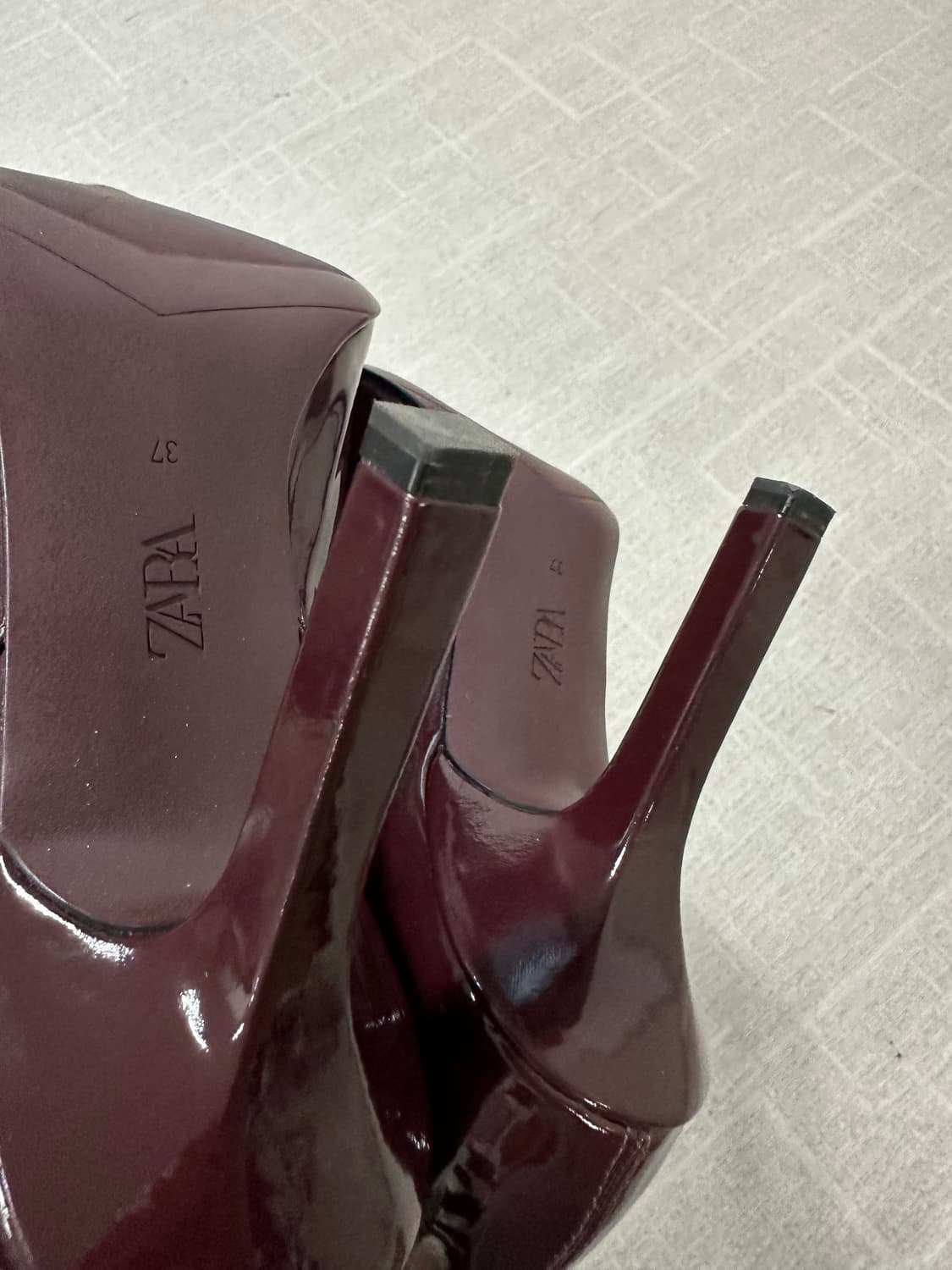 (미착용)자라 애나멜 앵클 힐부츠 37 상품이미지6